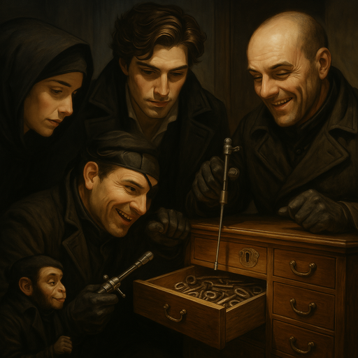 Jackal Opens a Drawer Full of Keys