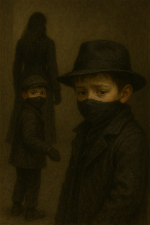 Hex's Mother Walking Away and Brother Looking Back