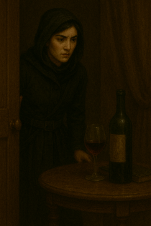 JB remembers seeing a second wine glass