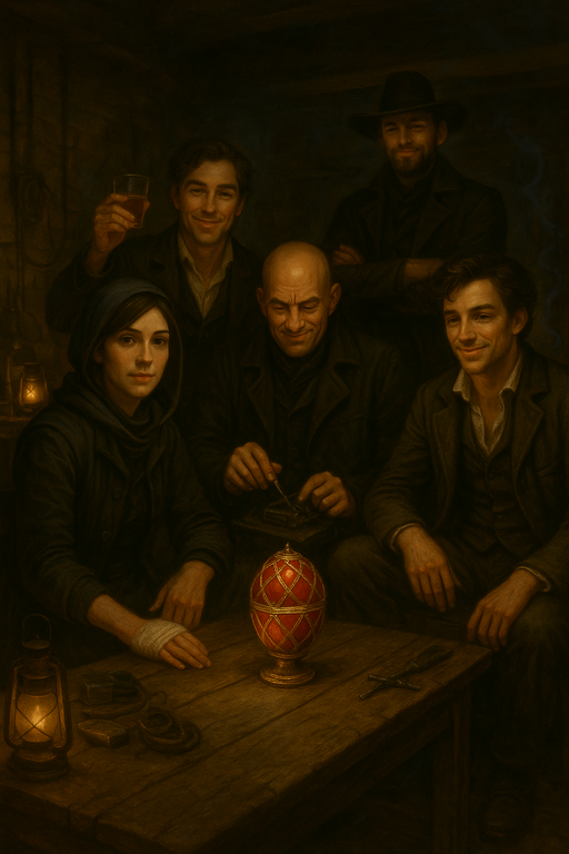 Bella's Boyz admire the real Fabergé egg