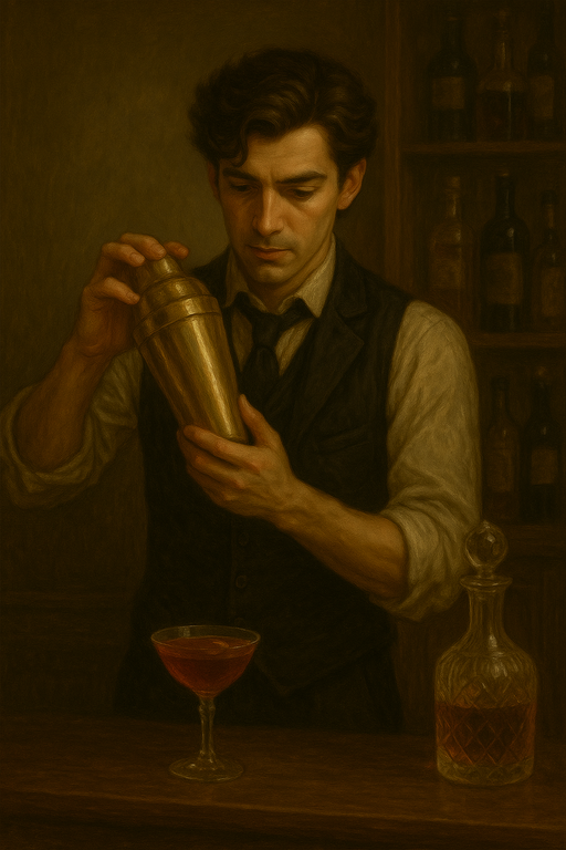 Echo making a cocktail