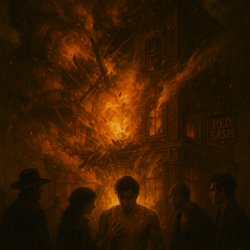 The fiery demise of the Red Sashes' lair