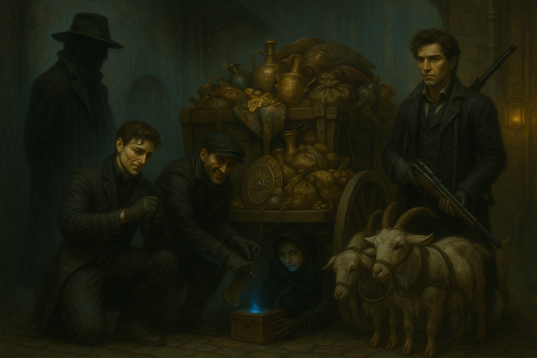 All the loot the wagon can hold