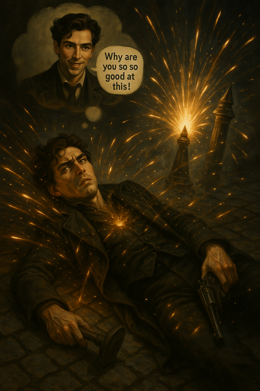 Echo is is slammed into the ground by the blast