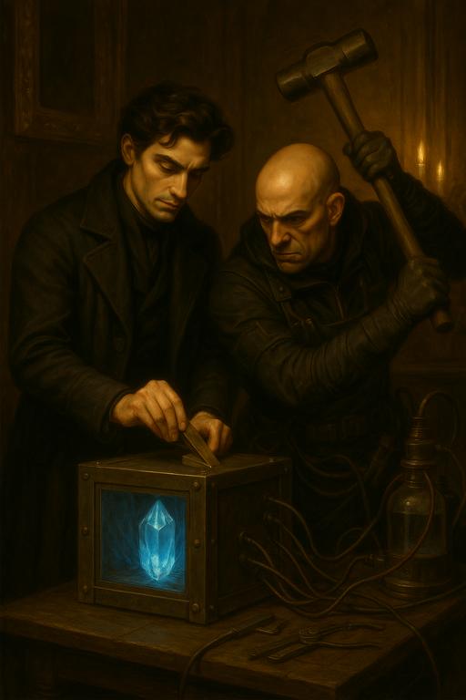 Jackal and Vesper prepare to break open the power supply