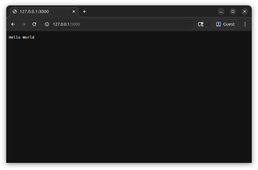 Hello World in a browser window