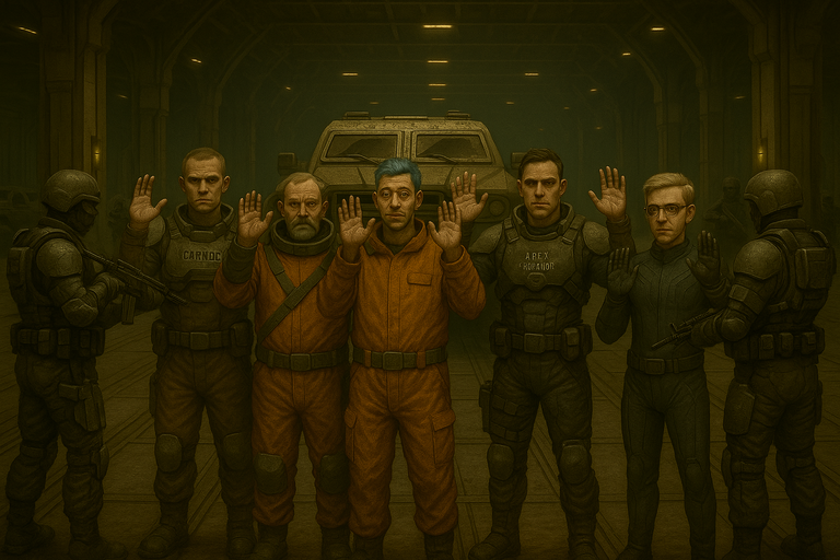 Crew submits to an inspection