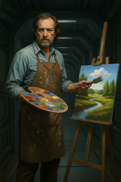 Dex relaxes by painting