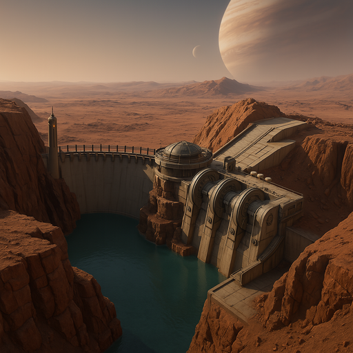 Aerial view of Terraforming Base